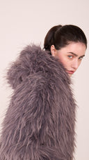 Pelliccia ECO Donna con cappuccio taglia UNICA 00C25116