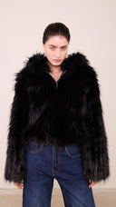 Pelliccia ECO Donna con cappuccio taglia UNICA 00C25116