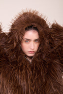 Pelliccia ECO Donna con cappuccio taglia UNICA 00C25116