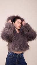 Pelliccia ECO Donna con cappuccio taglia UNICA 00C25116