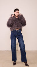 Pelliccia ECO Donna con cappuccio taglia UNICA 00C25116